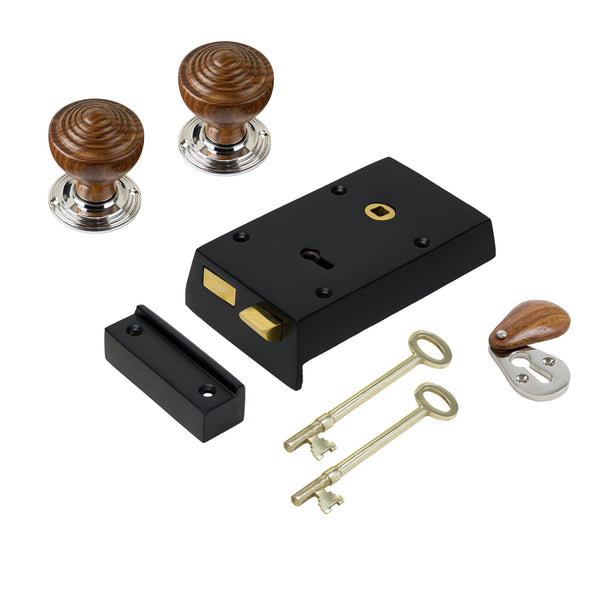 Small Iron Rim Lock & Knob Sets