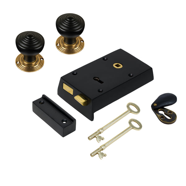 Small Iron Rim Lock & Knob Sets