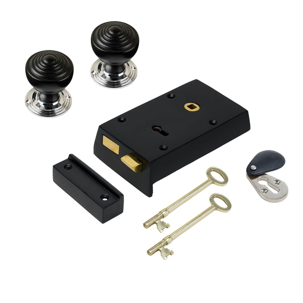 Small Iron Rim Lock & Knob Sets