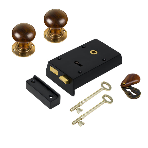 Small Iron Rim Lock & Knob Sets