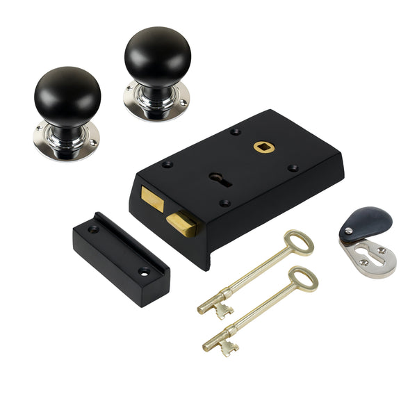 Small Iron Rim Lock & Knob Sets