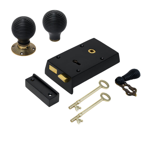 Small Iron Rim Lock & Knob Sets