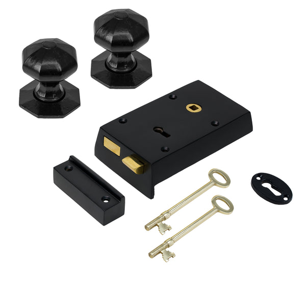 Small Iron Rim Lock & Knob Sets