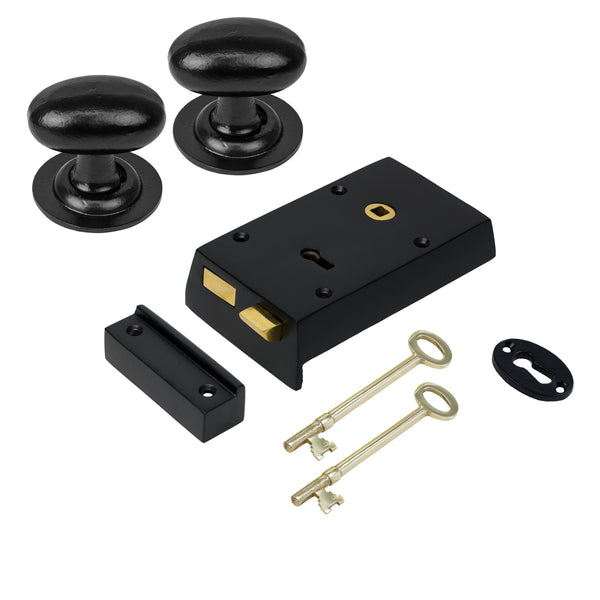 Small Iron Rim Lock & Knob Sets
