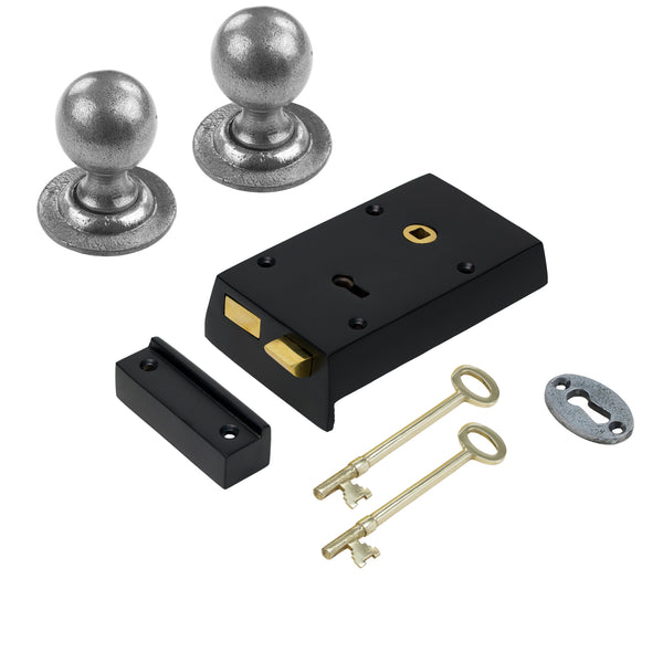 Small Iron Rim Lock & Knob Sets