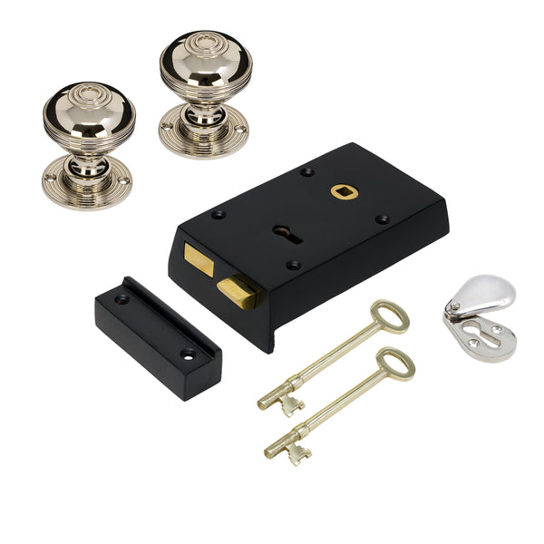 Small Iron Rim Lock & Knob Sets