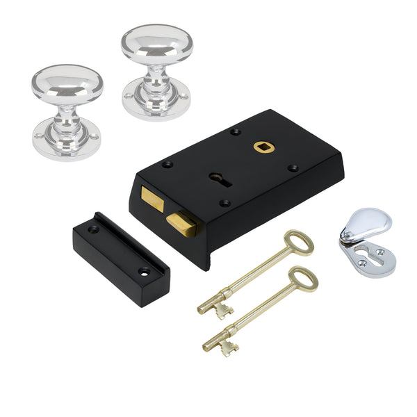 Small Iron Rim Lock & Knob Sets