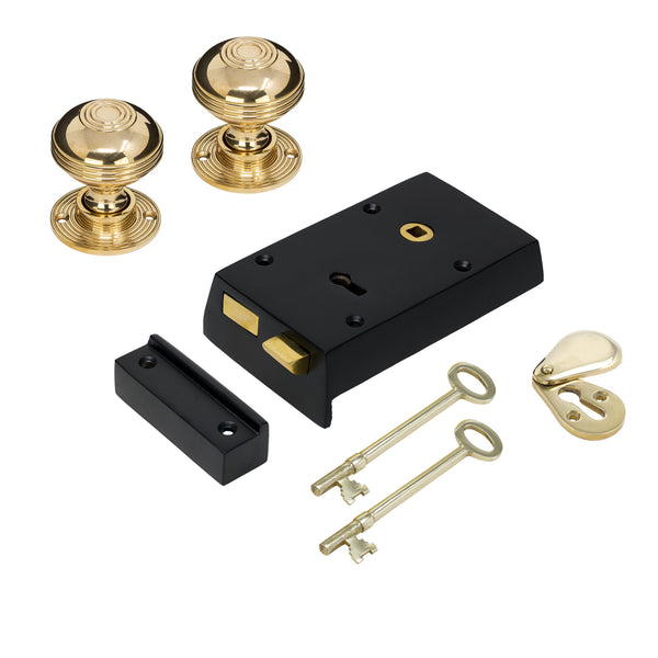 Small Iron Rim Lock & Knob Sets