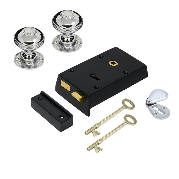 Small Iron Rim Lock & Knob Sets