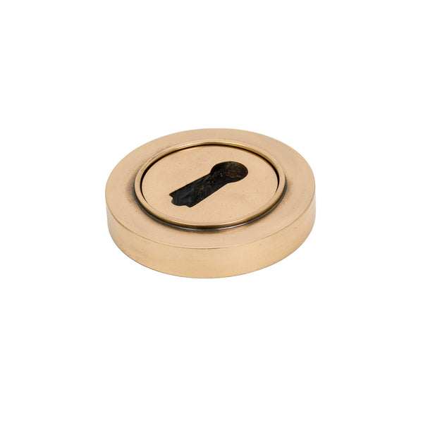 SHOW Polished Bronze BSU Plain Round Escutcheon