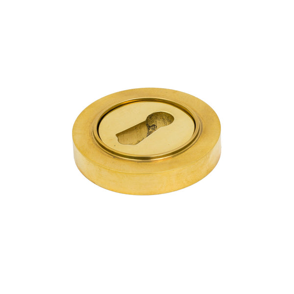 SHOW Polished Brass BSU Plain Round Escutcheon