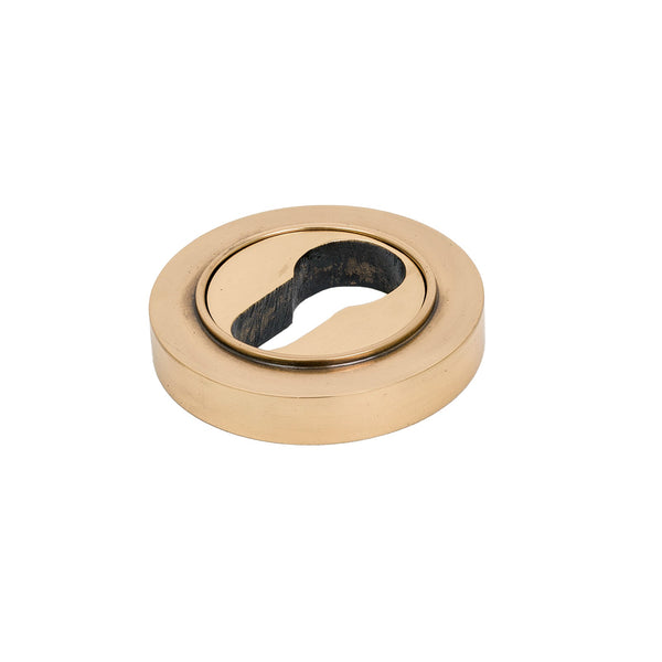 SHOW Polished Bronze Euro Plain Round Escutcheon
