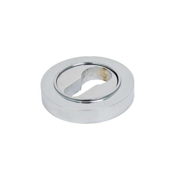 SHOW Polished Chrome Euro Plain Round Escutcheon