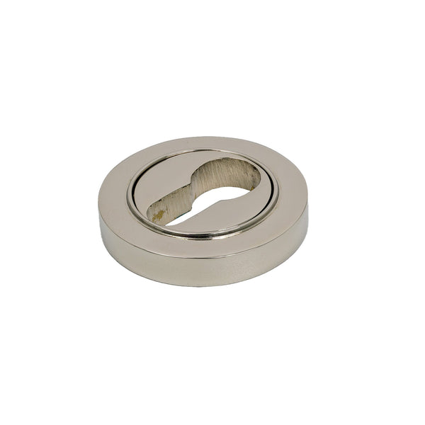 SHOW Polished Nickel Euro Plain Round Escutcheon