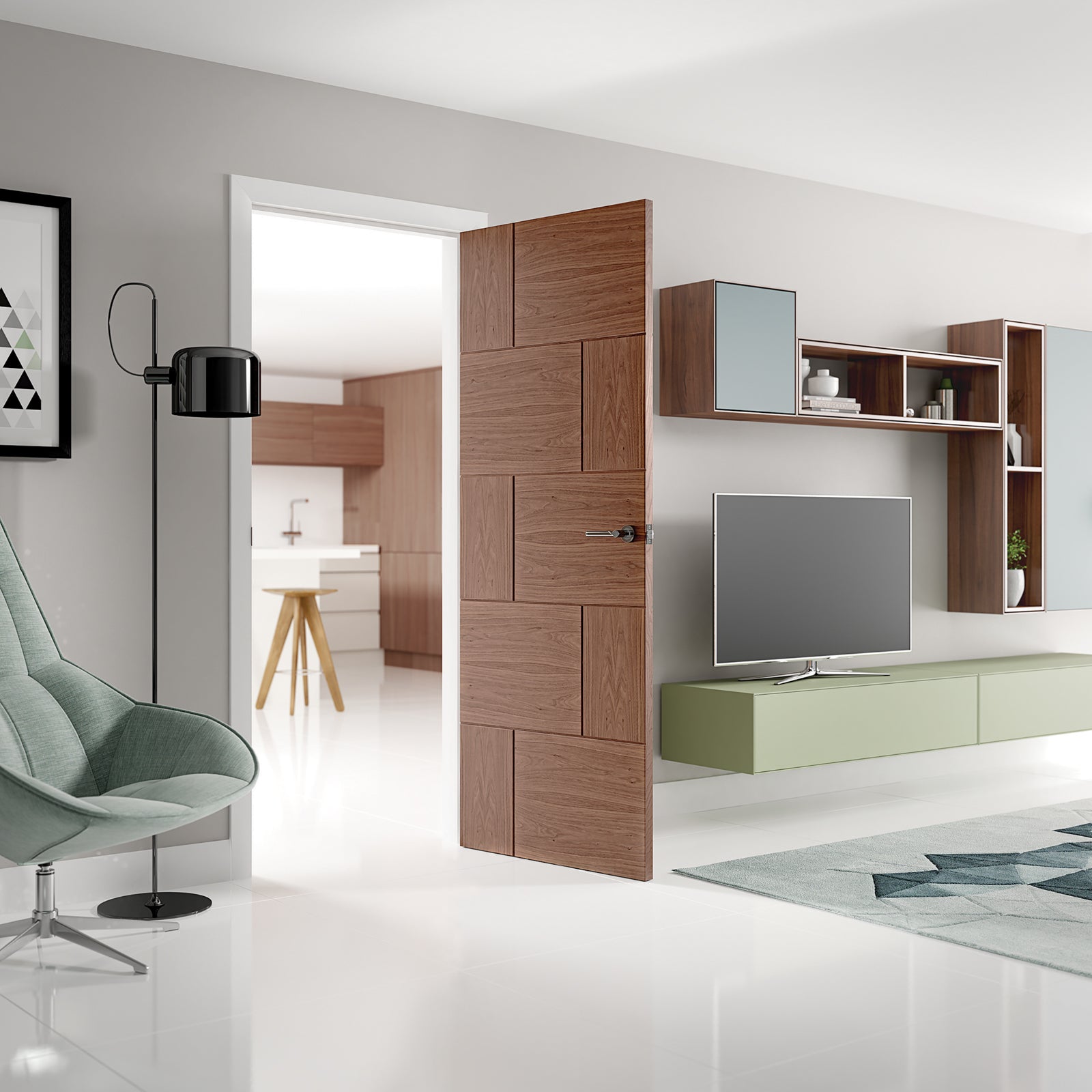 SHOW Internal Walnut Ravenna Door lifestyle