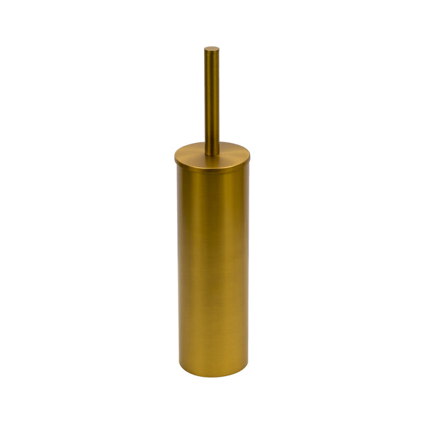 SHOW Image of Satin Brass Toilet Brush and Holder