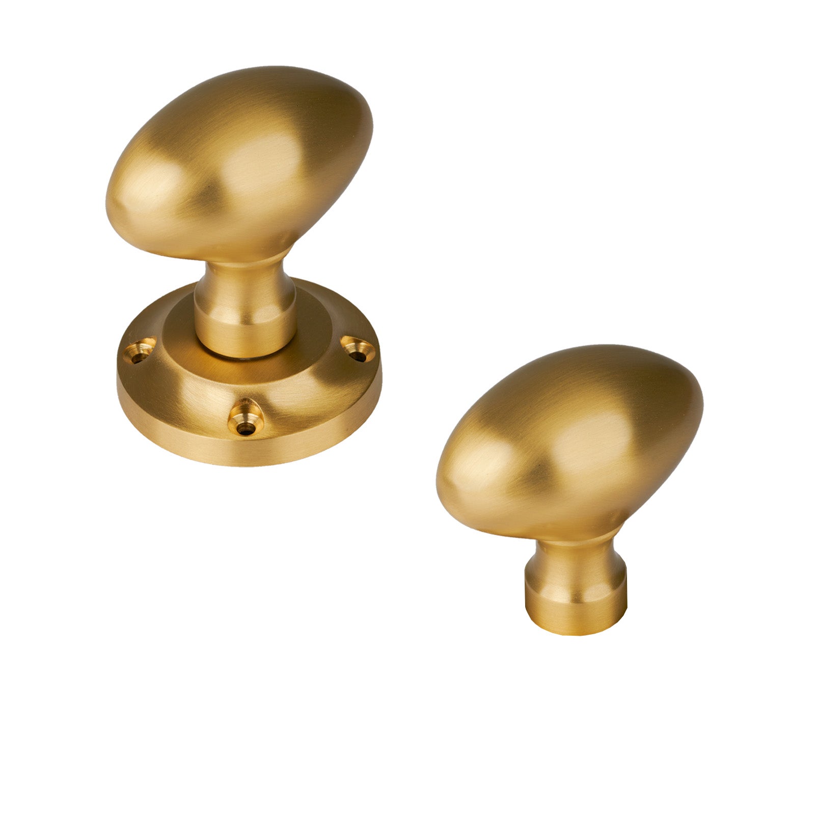 SHOW Suffolk Rim Door Knob in Satin Brass finish