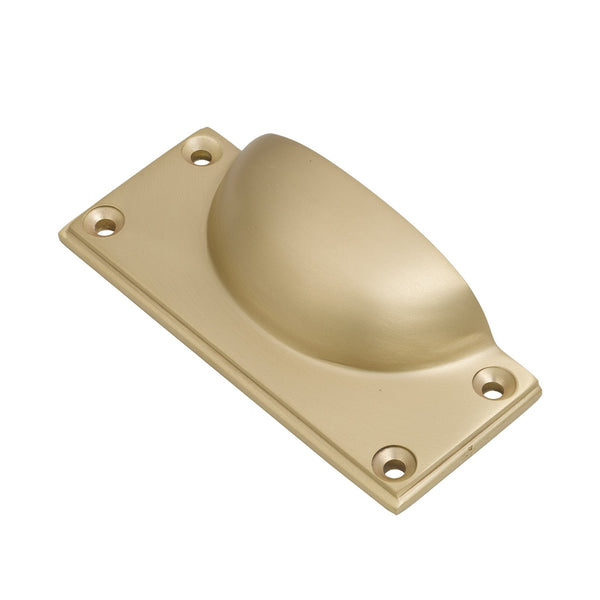 SHOW Satin Brass Art Deco Drawer Pull