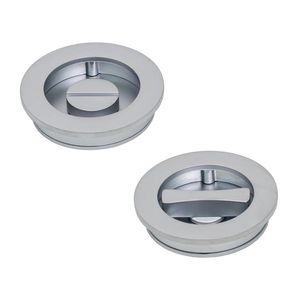 SHOW Satin Chrome Plain Round Pull - Privacy