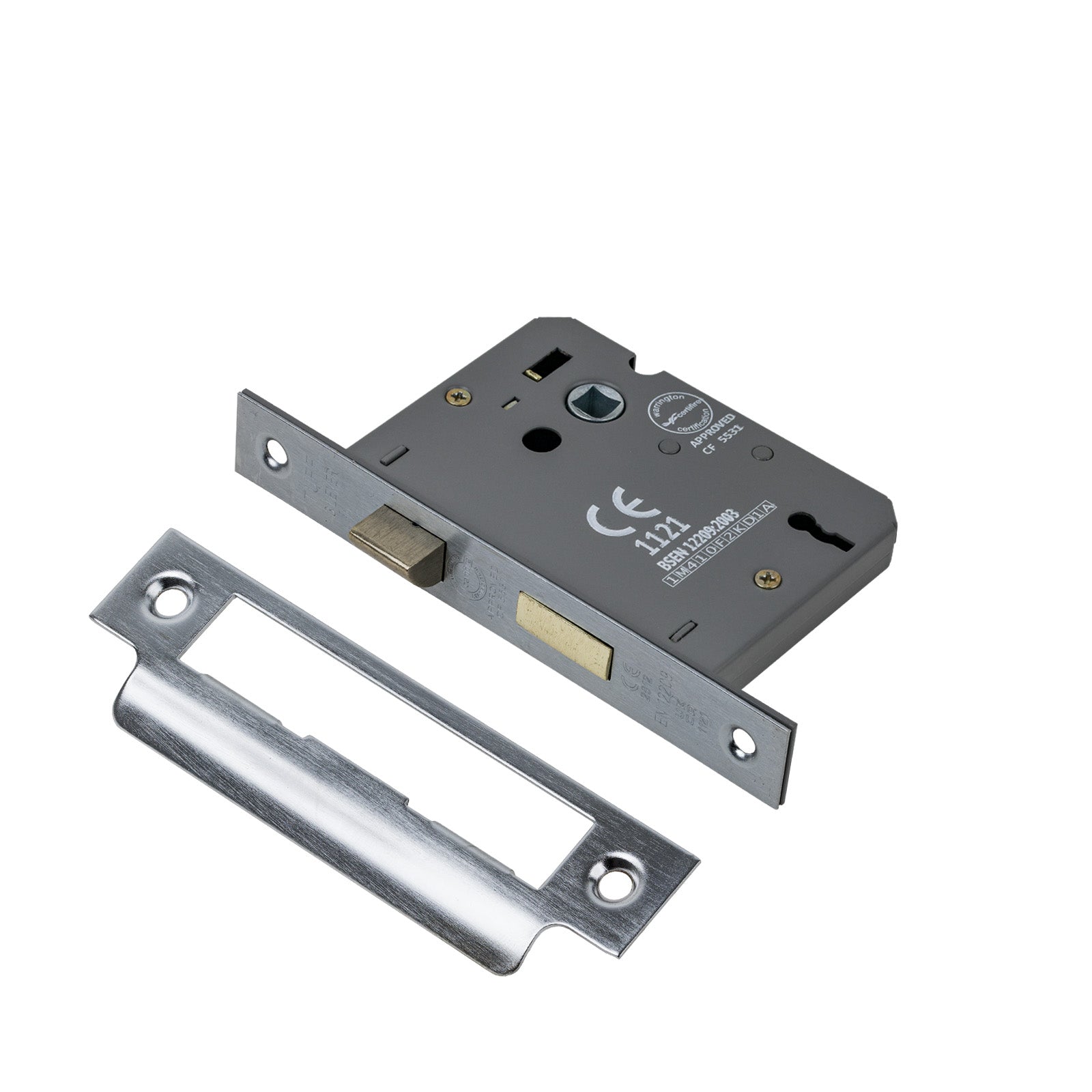 SHOW 3 Lever Sash Lock - 3 Inch with Satin Chrome finished forend and striker plate