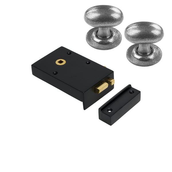 Iron Bathroom Rim Lock & Knob Sets