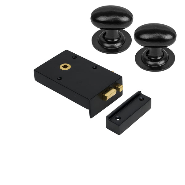 Iron Bathroom Rim Lock & Knob Sets