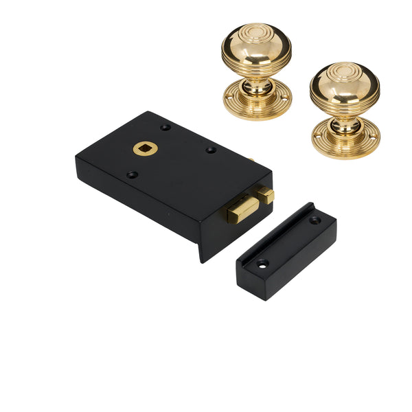 Iron Bathroom Rim Lock & Knob Sets