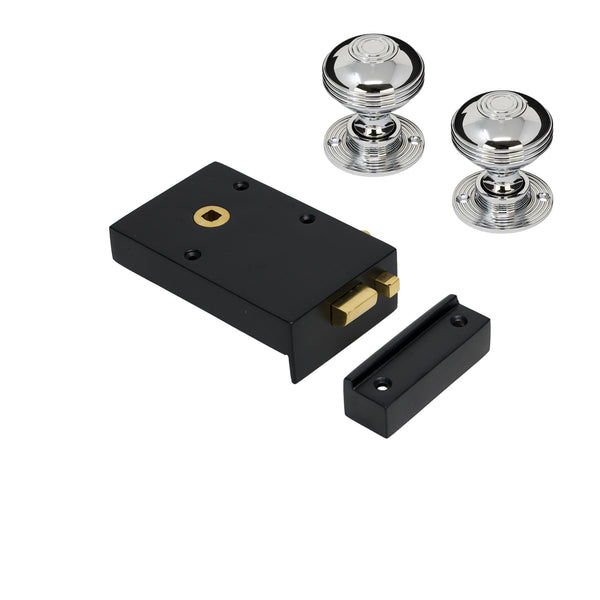 Iron Bathroom Rim Lock & Knob Sets