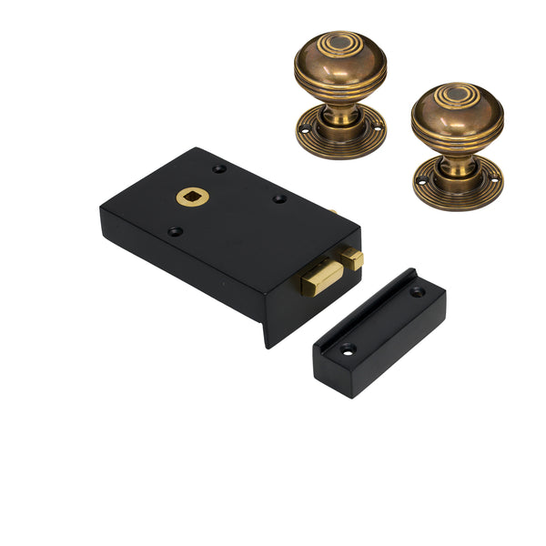 Iron Bathroom Rim Lock & Knob Sets