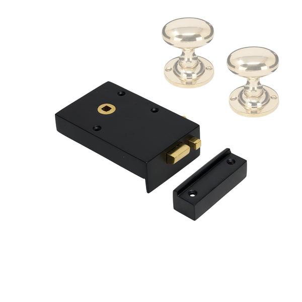 Iron Bathroom Rim Lock & Knob Sets