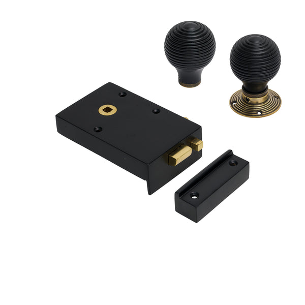Iron Bathroom Rim Lock & Knob Sets