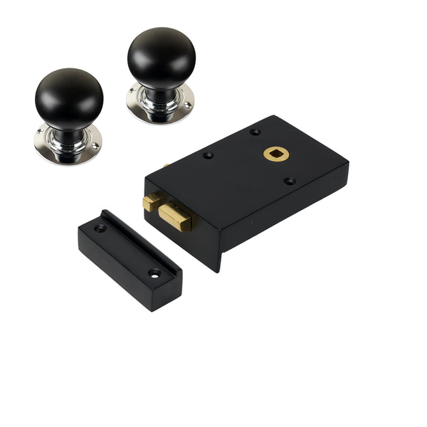 Iron Bathroom Rim Lock & Knob Sets