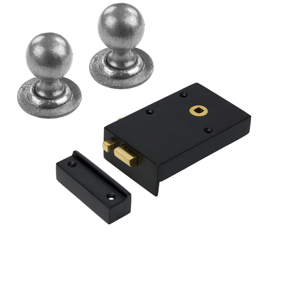Iron Bathroom Rim Lock & Knob Sets