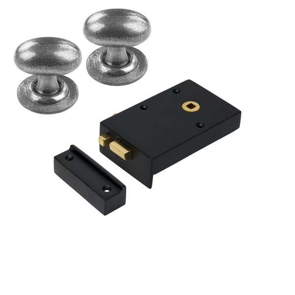 Iron Bathroom Rim Lock & Knob Sets