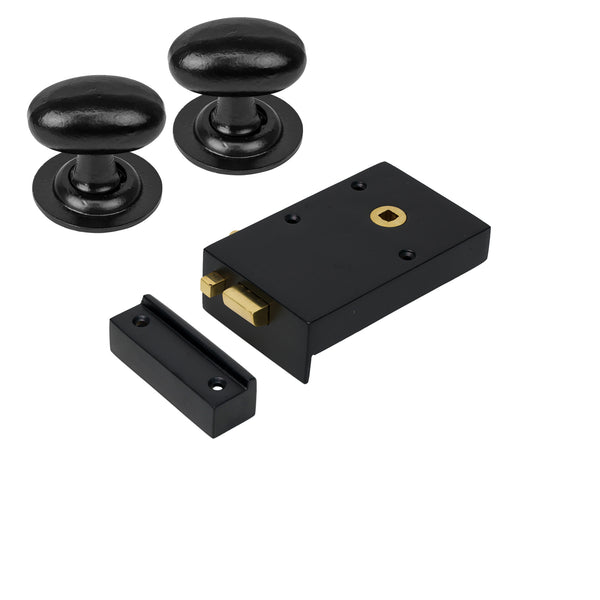 Iron Bathroom Rim Lock & Knob Sets