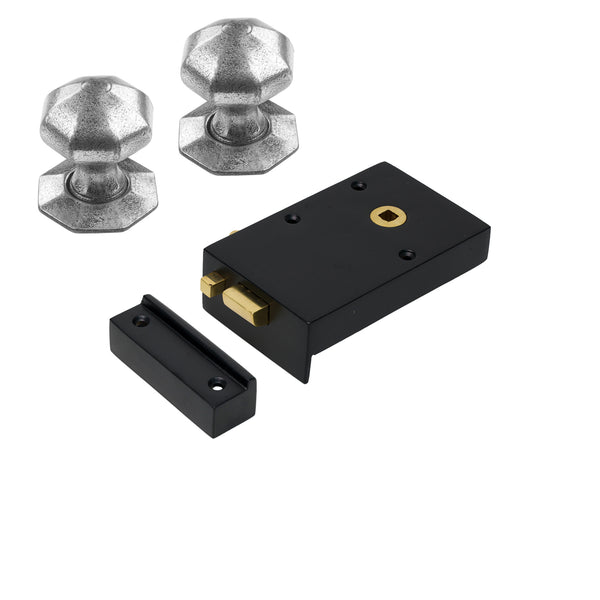 Iron Bathroom Rim Lock & Knob Sets
