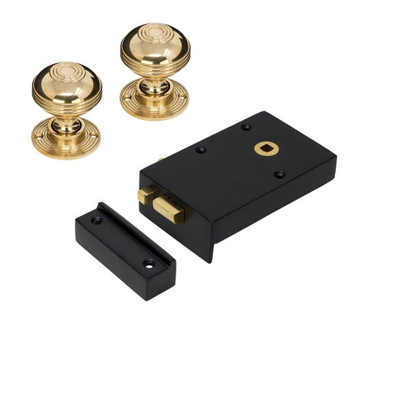 Iron Bathroom Rim Lock & Knob Sets