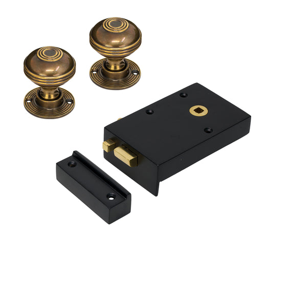 Iron Bathroom Rim Lock & Knob Sets