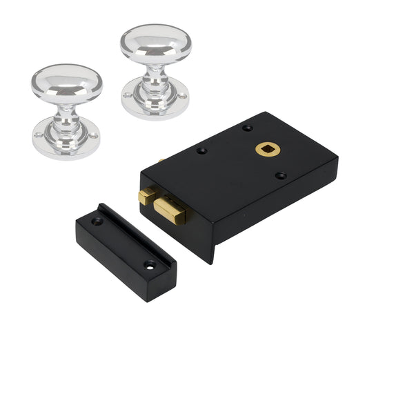 Iron Bathroom Rim Lock & Knob Sets