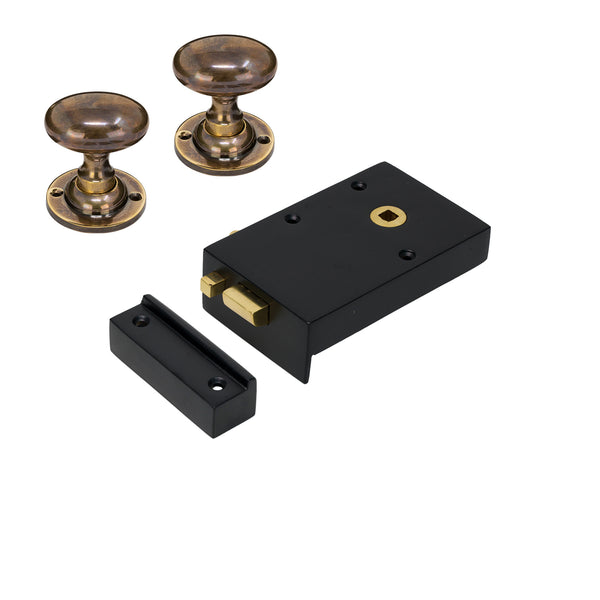 Iron Bathroom Rim Lock & Knob Sets