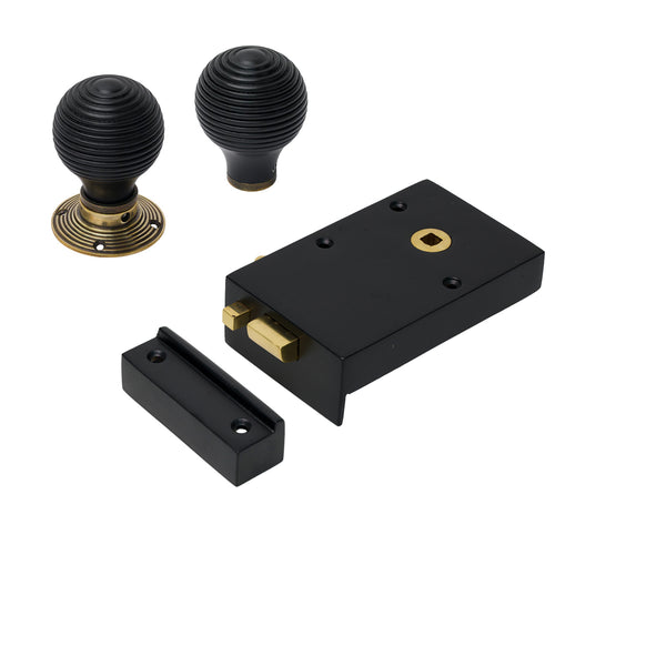 Iron Bathroom Rim Lock & Knob Sets