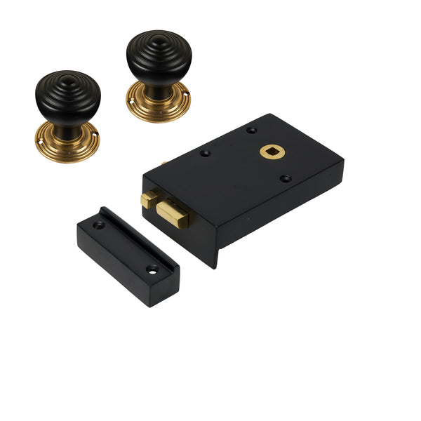 Iron Bathroom Rim Lock & Knob Sets
