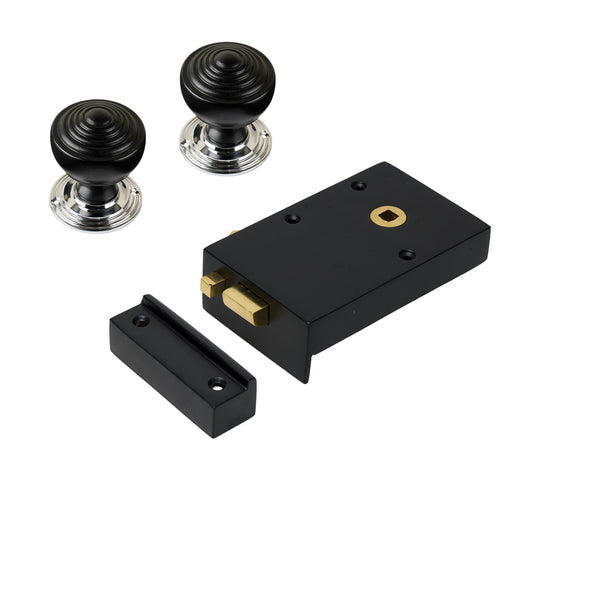 Iron Bathroom Rim Lock & Knob Sets