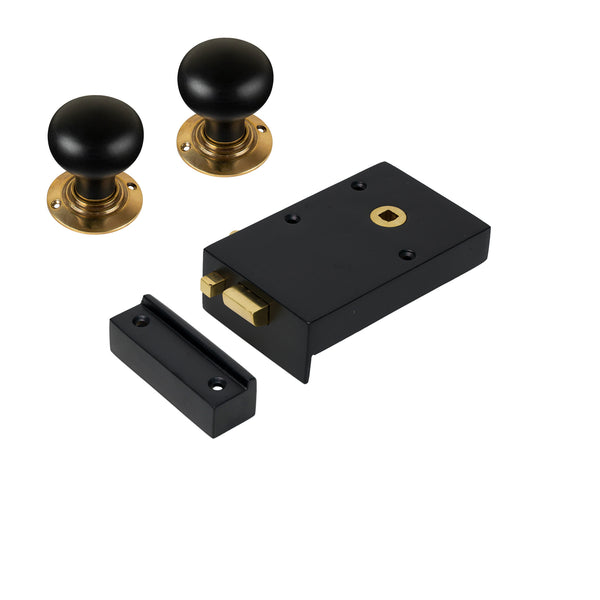 Iron Bathroom Rim Lock & Knob Sets