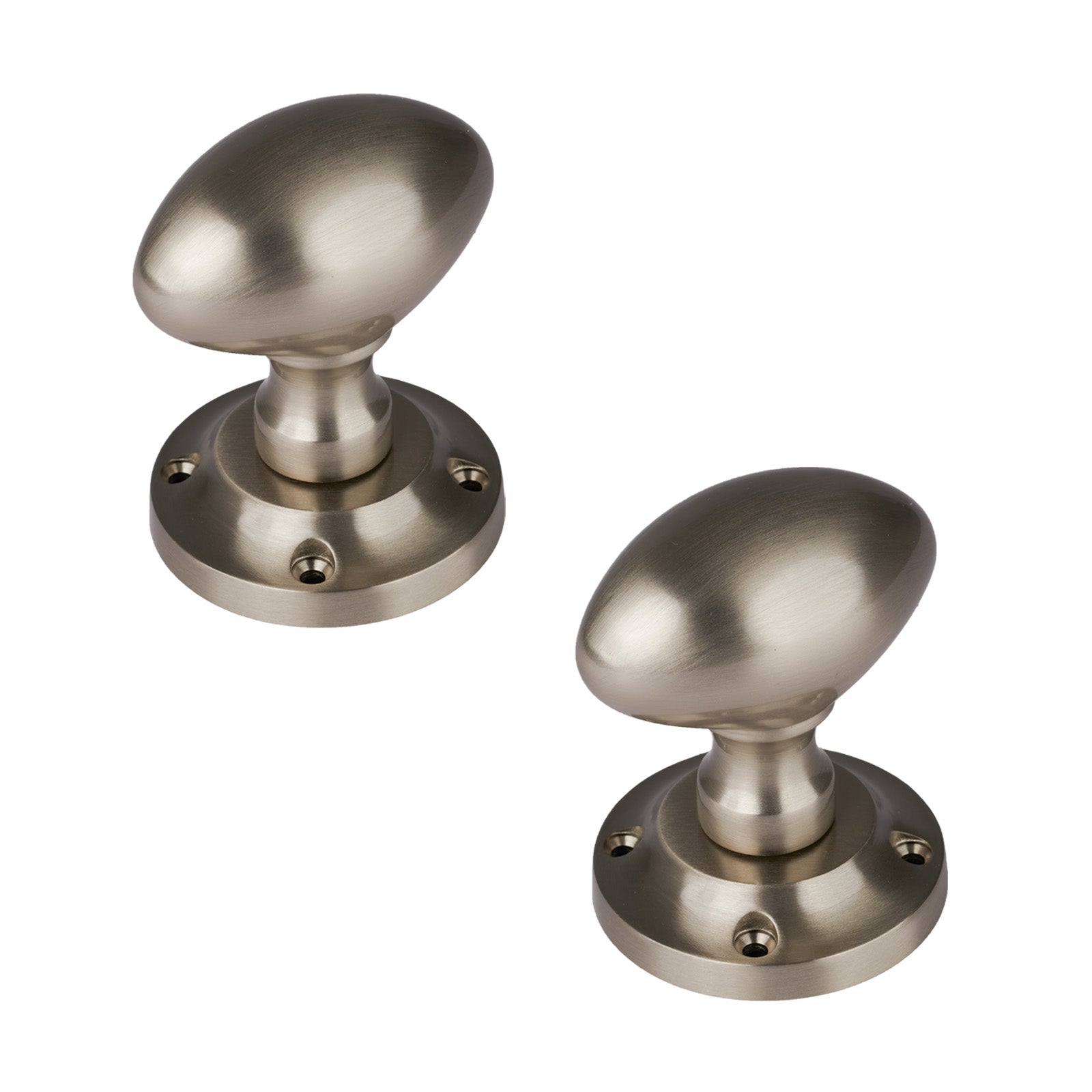 Brass Suffolk Oval Door Knob, 5 Finishes