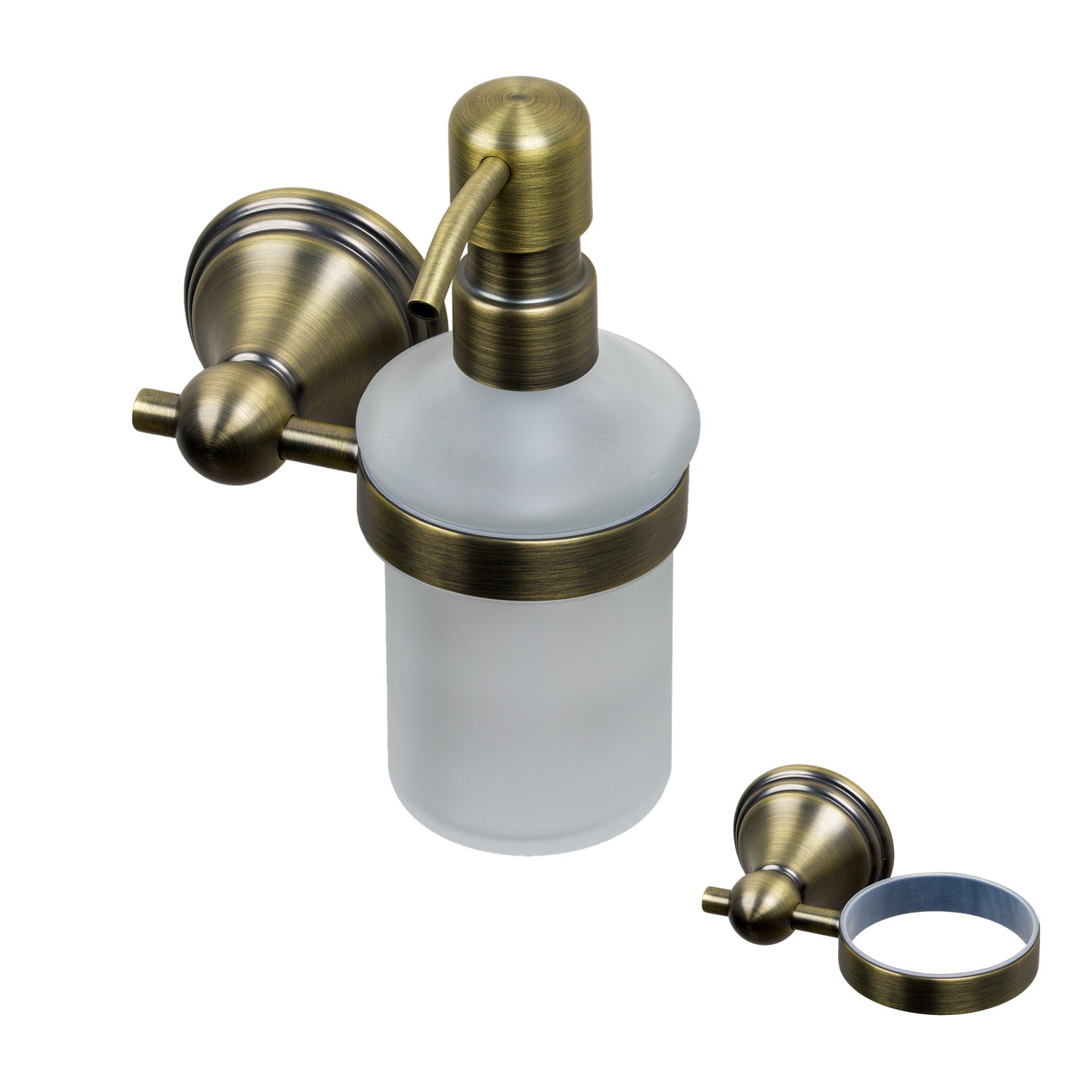 SHOW Image of Antique Brass Cambridge Soap Dispenser