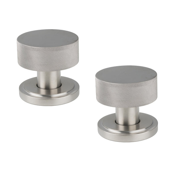 SHOW Satin Marine Art Deco Brompton Mortice Knobs