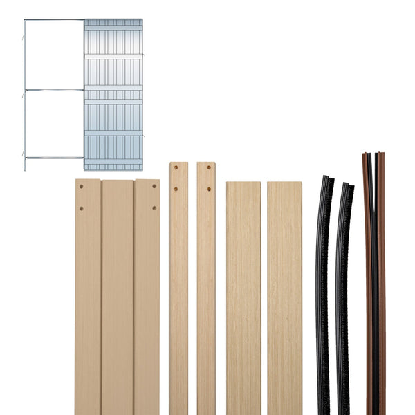 SHOW Hover Image of Imperial: Pre-made Single Pocket Door Cassette with Brown Jambs