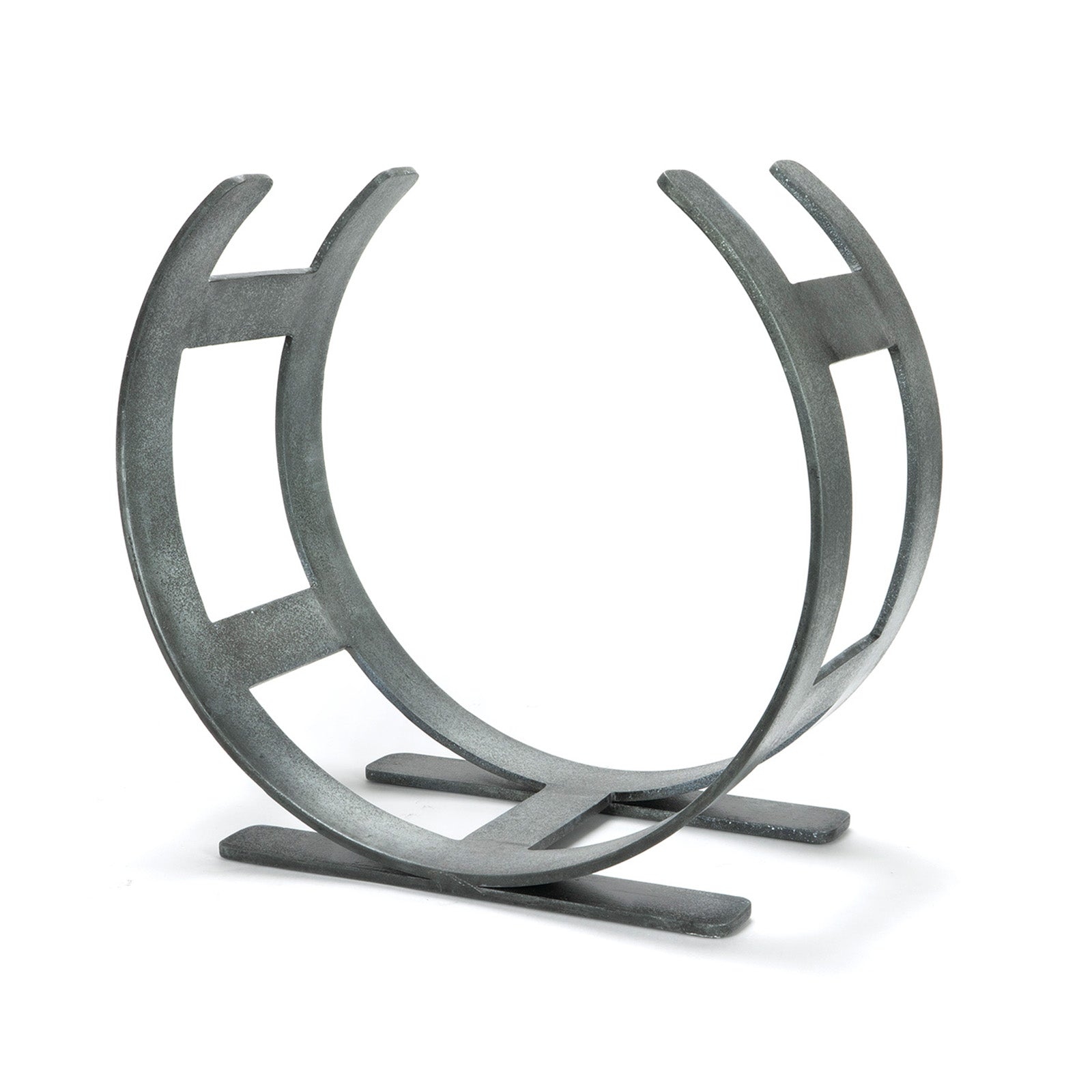 SHOW SHOW Small Curved Log Holder in Pewter