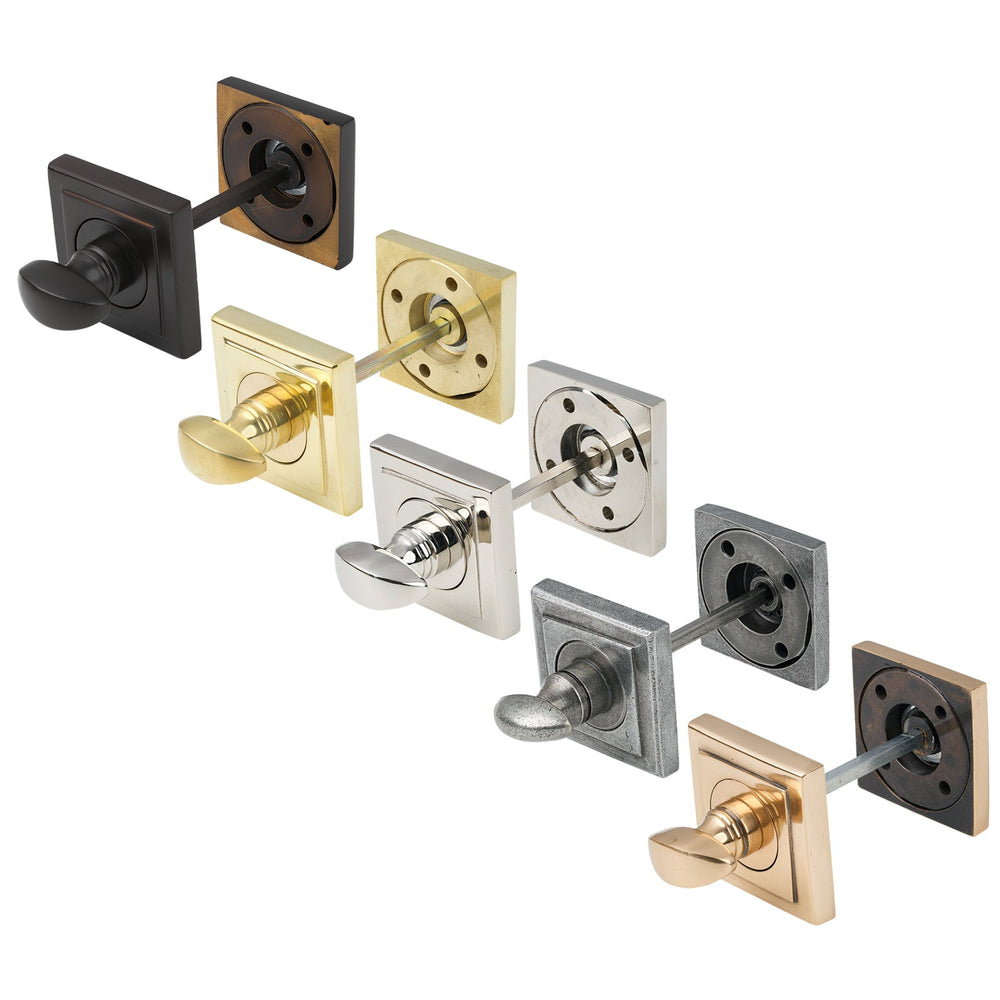 Turn Style Spring Handle Square Round Thumbturn Handles | 13 Finishes | Suffolk Latch Company